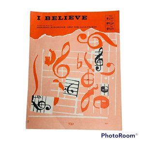 Vintage Sheet Music I Believe Drake Graham Shirl Stillman 1952 1953 Tro Songways